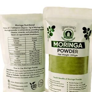 Pure Moringa Powder in sealed pouch by Sheer Son’s Organic Store.” “Green natural moringa powder displayed in bowl and packaging.” “Sheer Son’s 100% natural moringa leaf powder product image.” “Fresh moringa powder with herbal organic packaging.” “Moringa powder superfood in clean green pack.” “Fine moringa leaf powder shown with measuring spoon.” “Organic moringa powder for daily nutrition by Sheer Son’s.” “Premium moringa powder displayed with leaves.” “Healthy green moringa powder herbal supplement image.” “Pure moringa powder close-up product photo.”